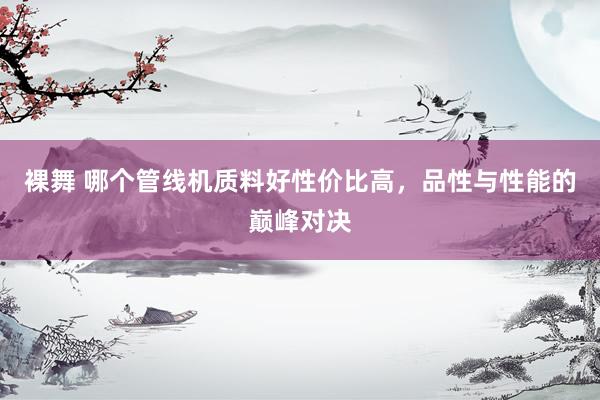裸舞 哪个管线机质料好性价比高，品性与性能的巅峰对决