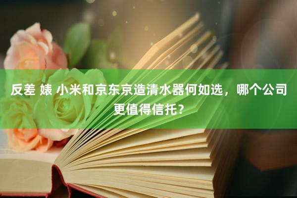 反差 婊 小米和京东京造清水器何如选，哪个公司更值得信托？