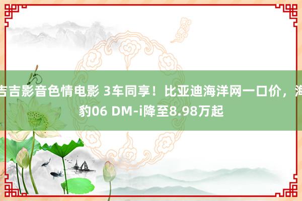 吉吉影音色情电影 3车同享！比亚迪海洋网一口价，海豹06 DM-i降至8.98万起