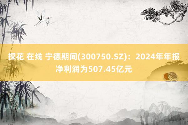 探花 在线 宁德期间(300750.SZ)：2024年年报净利润为507.45亿元