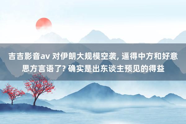 吉吉影音av 对伊朗大规模空袭, 逼得中方和好意思方言语了? 确实是出东谈主预见的得益