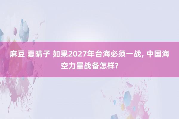 麻豆 夏晴子 如果2027年台海必须一战, 中国海空力量战备怎样?