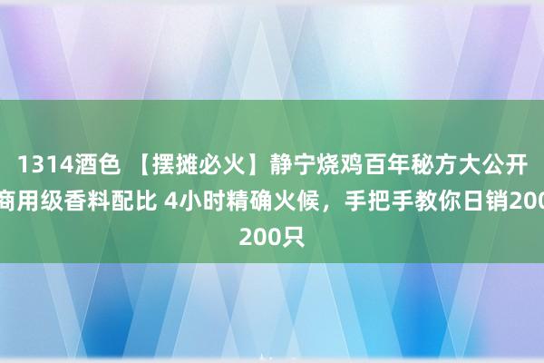 1314酒色 【摆摊必火】静宁烧鸡百年秘方大公开！商用级香料配比 4小时精确火候，手把手教你日销200只